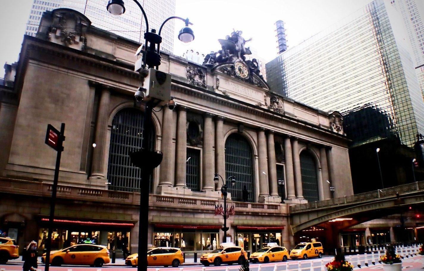 Grand Central Station,NYC, March 2020, during COVID. As you can see, there are just the taxi cabs and no inhabitants, which is very rare for New York City.